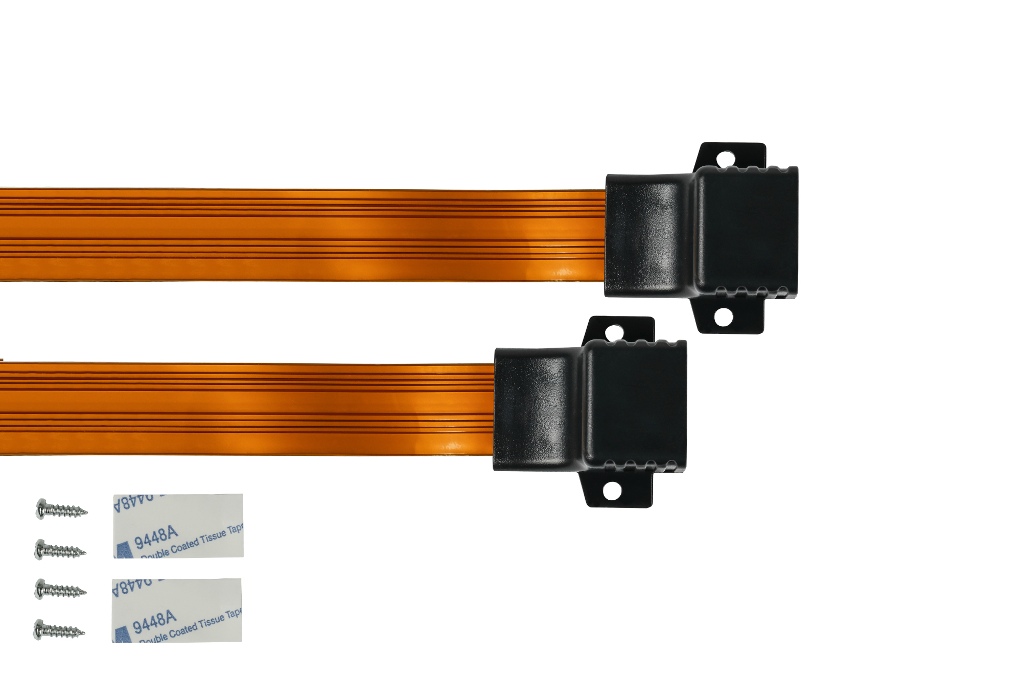 RJ45 Fensterdurchführung High-Quality, transparent, Gesamtlänge inkl. Buchsen 51,5cm, flexible Länge 44,5cm, Good Connections®