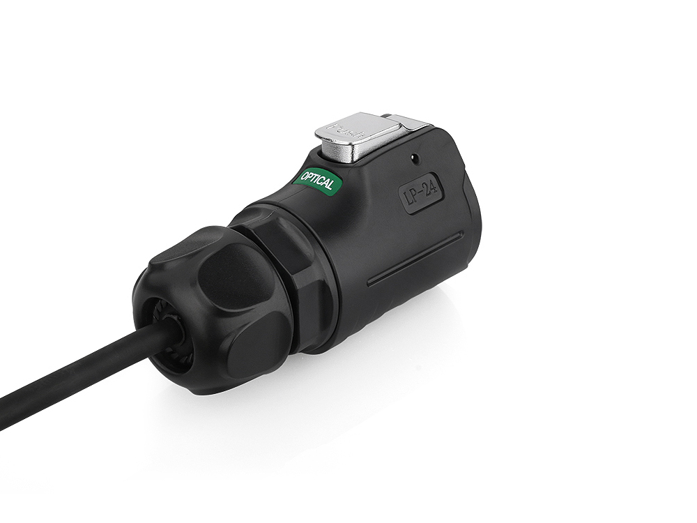 Industrial Connector S1 - Fibre optic cable, Plug LC with click-lock to Plug LC, 1 Gpbs, M24, IP65/67, 3m, Good Connections®