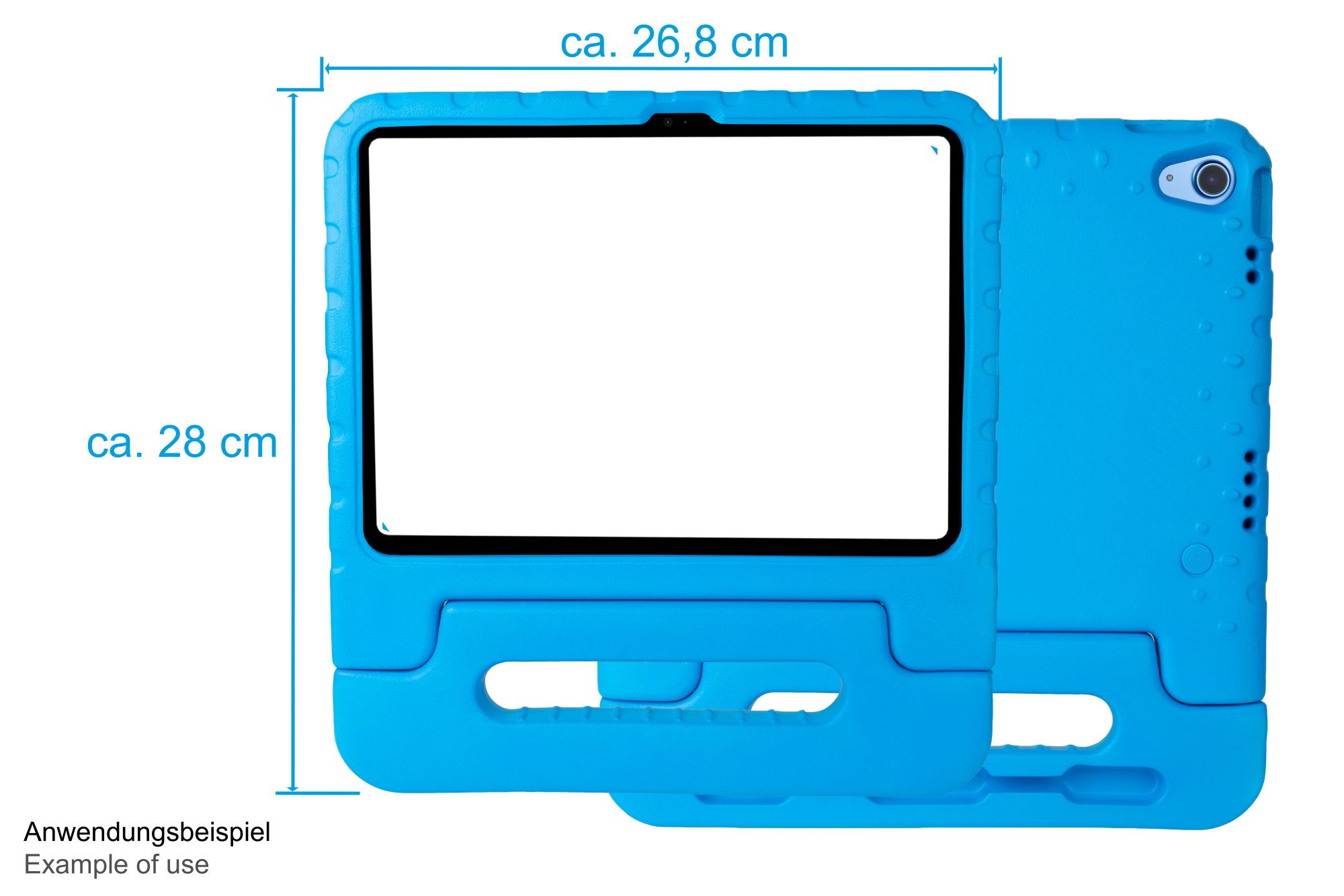 iPad 10,9" (10. Gen.) / 11" (11. Gen.) Tablet-Schutzhülle mit Kickstand, blau, Good Connections®