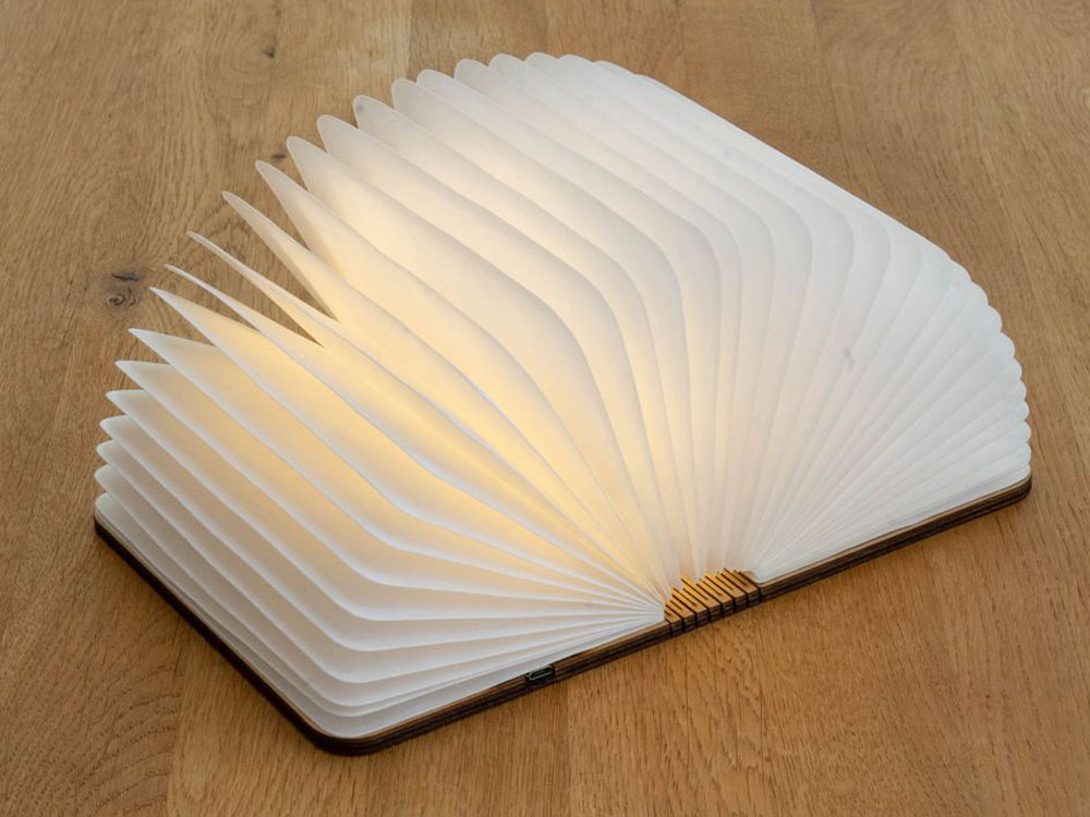 LED Lightbook [M] maple colored, 145 x 116 x 25 mm, Good Connections®