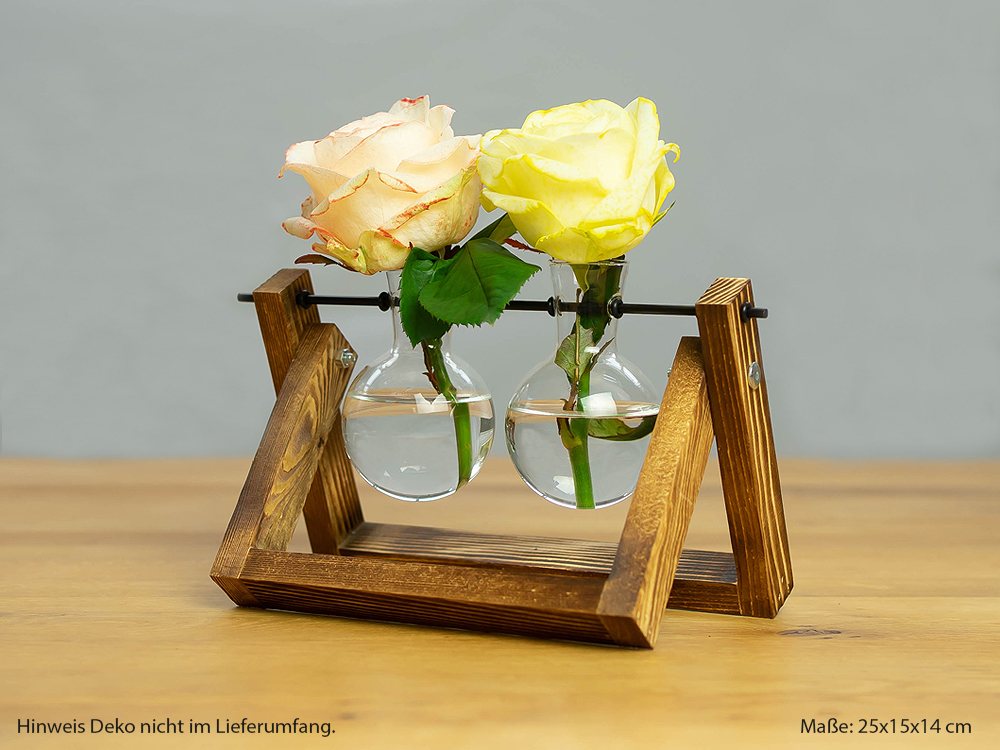 Decorative flower vase "Round flask", double