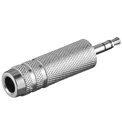 Audio Stereo Adapter 3,5mm Stecker / 6,3mm Kupplung, metall, Good Connections®