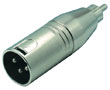 Adapter Cannon / XLR-Stecker an Cinchstecker