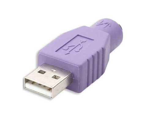 Adapter USB-A-Stecker an PS/2-Buchse, ca. 0,05m