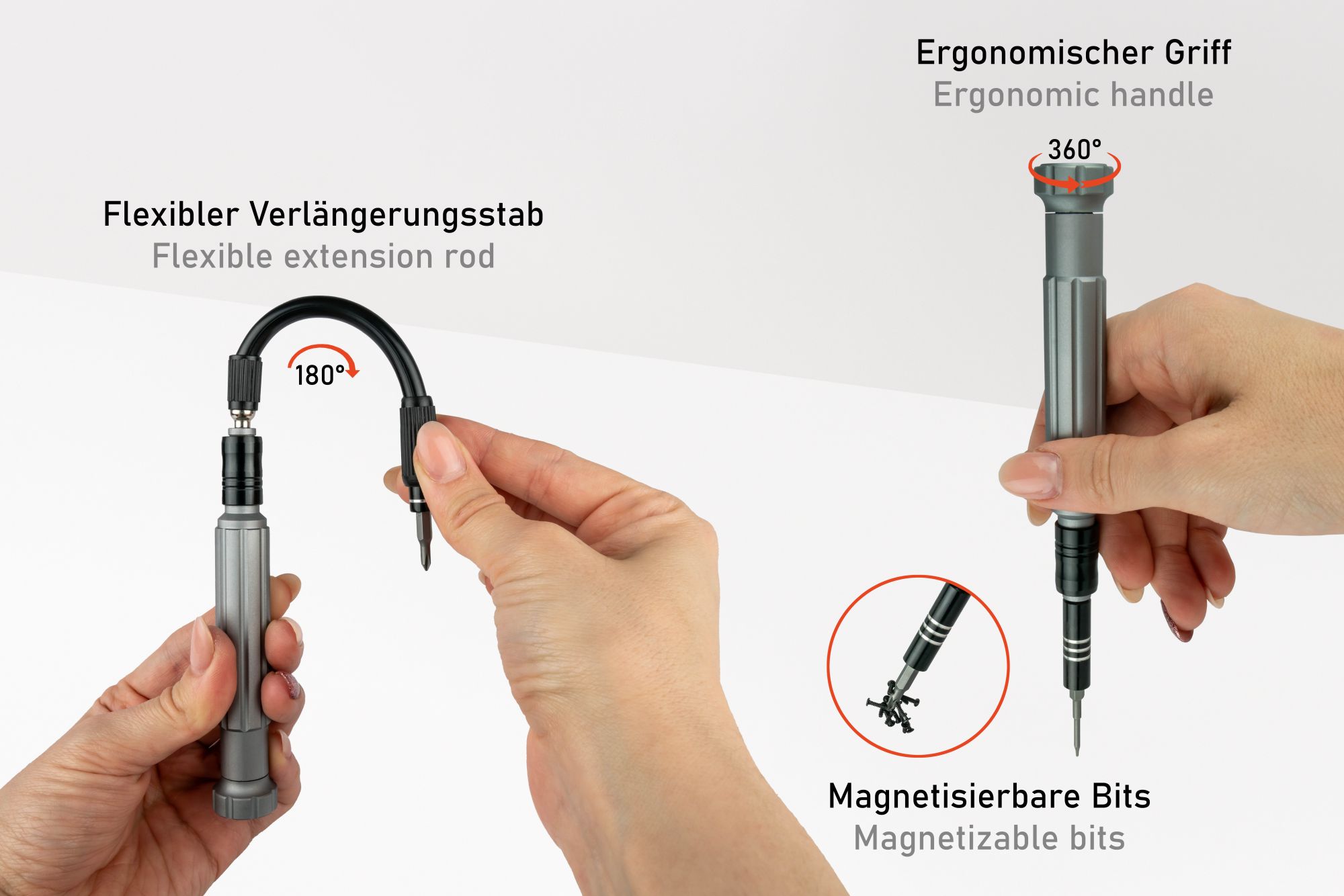 kabelmeister® Precision screwdriver set, 150 pieces, including 117x C4 bits, 3x C3 bits
