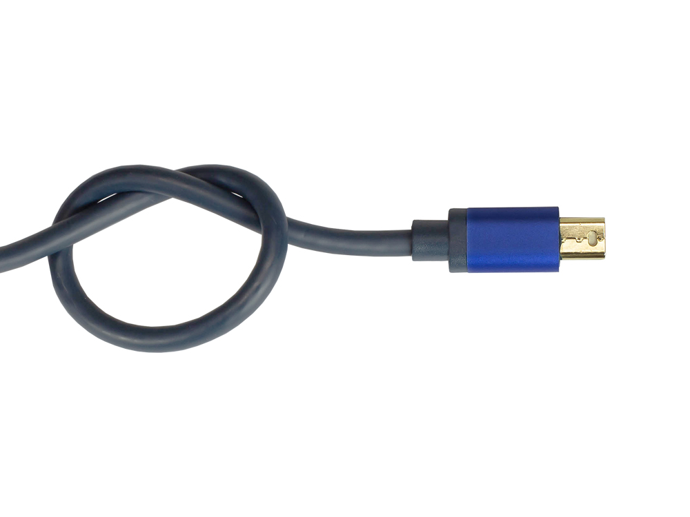 DisplayPort 1.4 to Mini Displayport 1.4 SmartFLEX cable, 8K UHD-2 / 4K UHD, aluminium housing, CU, dark blue, 2m, Good Connections®