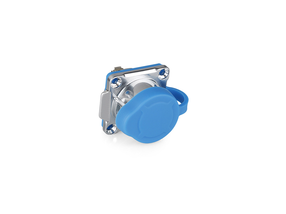 Industrial Connector S1 - USB 3.0 Feedthrough coupler with flange, socket A on both sides, metal, M24, IP65/67, Good Connections®