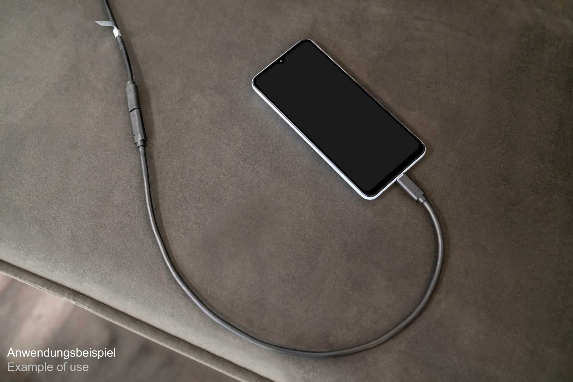 Verlängerungskabel USB 3.2 Gen.2 (10GBit/s, 100W, 4K@60Hz), USB-C™ Stecker an USB-C™ Buchse, CU, schwarz, 0,5m, Good Connections®