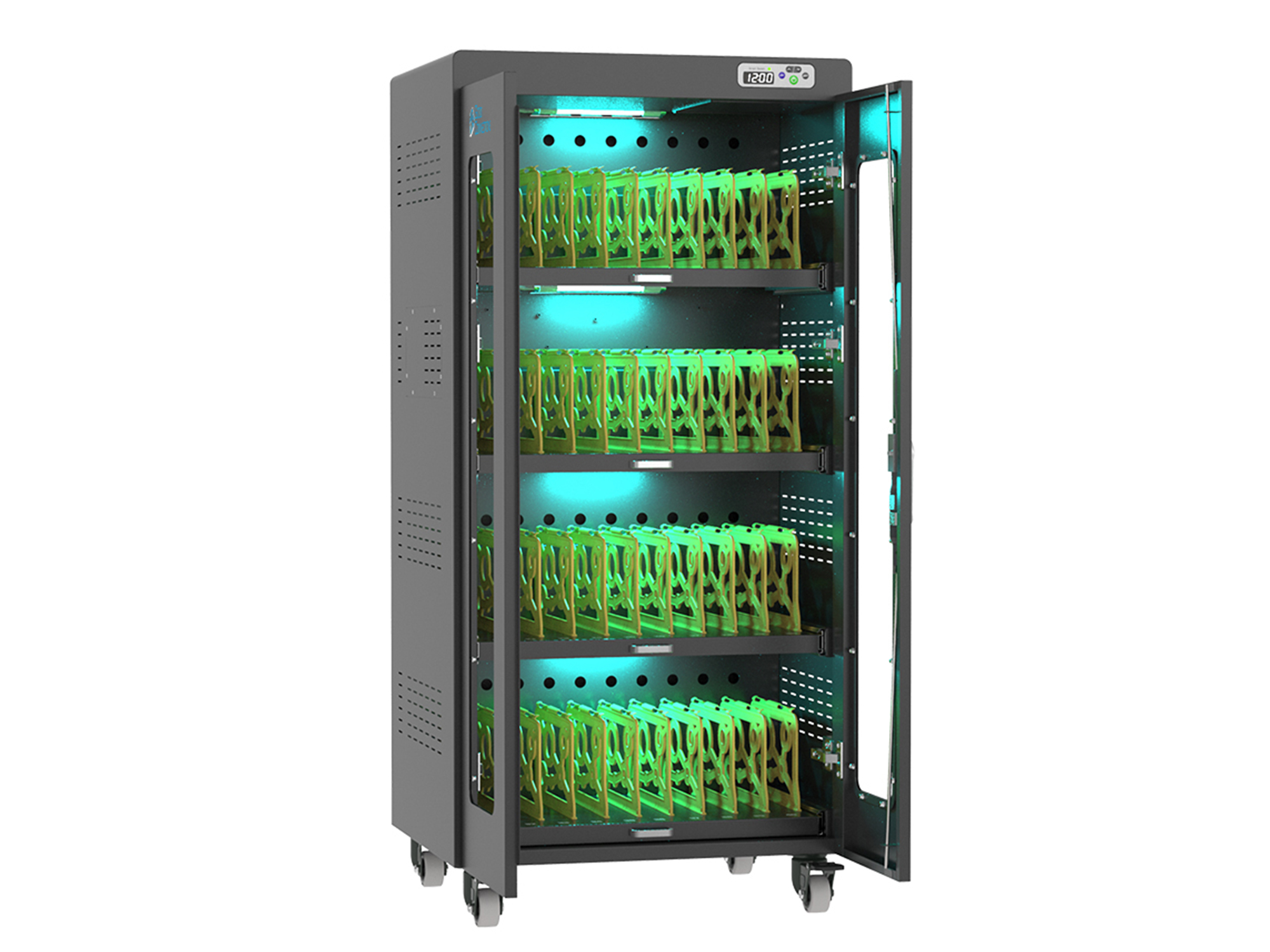 Good Connections® ANTARES N40E Notebook charging trolley up to 15,6", UV-C disinfection, switch-on delay, black