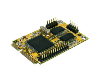 Exsys® Mini PCI-Express 2S Seriell RS-232 mit 2 x FIFO 16C550 und 1P Parallel EPP/ECP Multi I/O Karte (MosChip Chip-Set) [EX-48023]