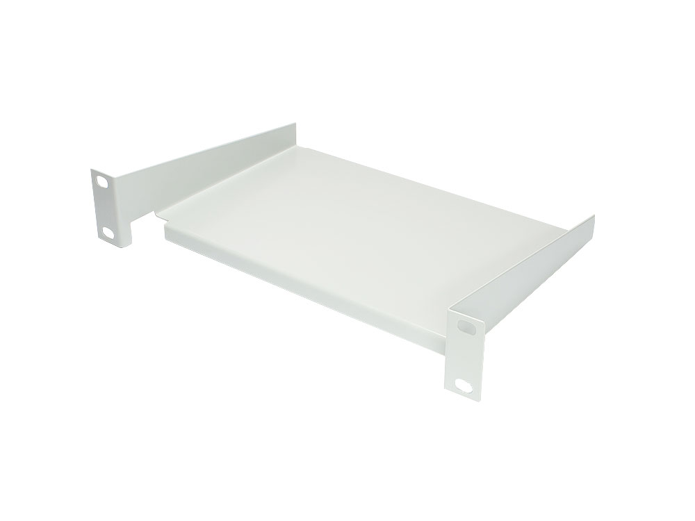 10" Shelf, front mounting, installation depth 160 mm, light gray (RAL7035), Good Connections®