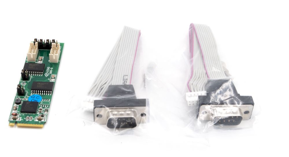 2S Seriell RS-422/485 zu M.2 NFGG Karte mit 2x 9 Slot Kabel, 2,5KV Optische Isolation, Exsys® [EX-48210I]