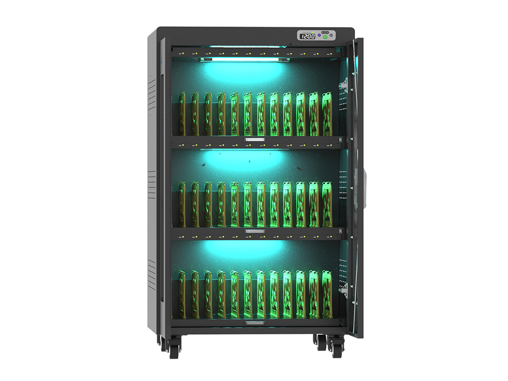 Good Connections® ANTARES PRO N36C Ladewagen bis 15,6", USB-C™, 65W Port, PD3.0, UVC-Desinfektion, schwarz