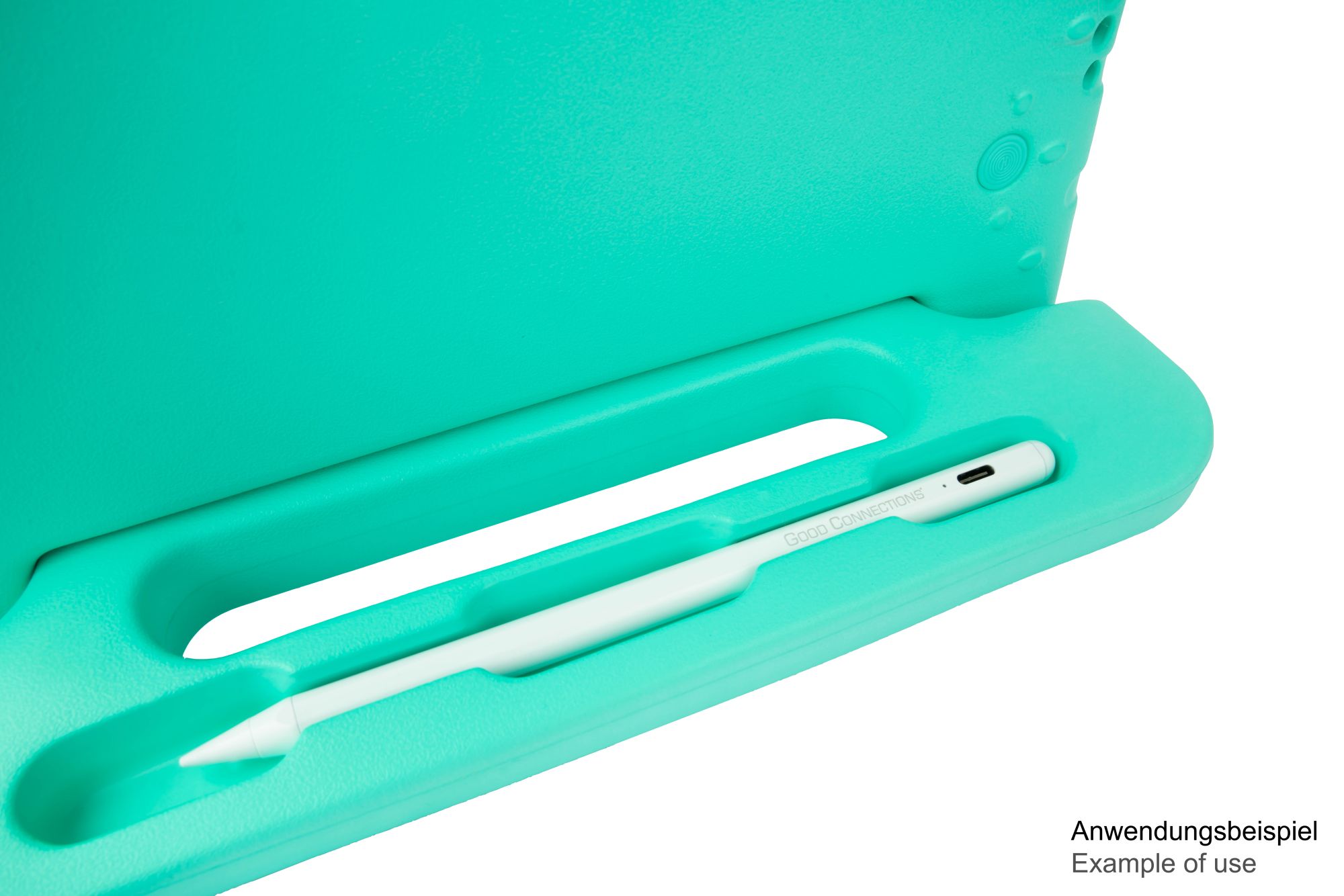 IPad 10.9" (10th gen.) tablet protective case with kickstand, aqua, Good Connections®