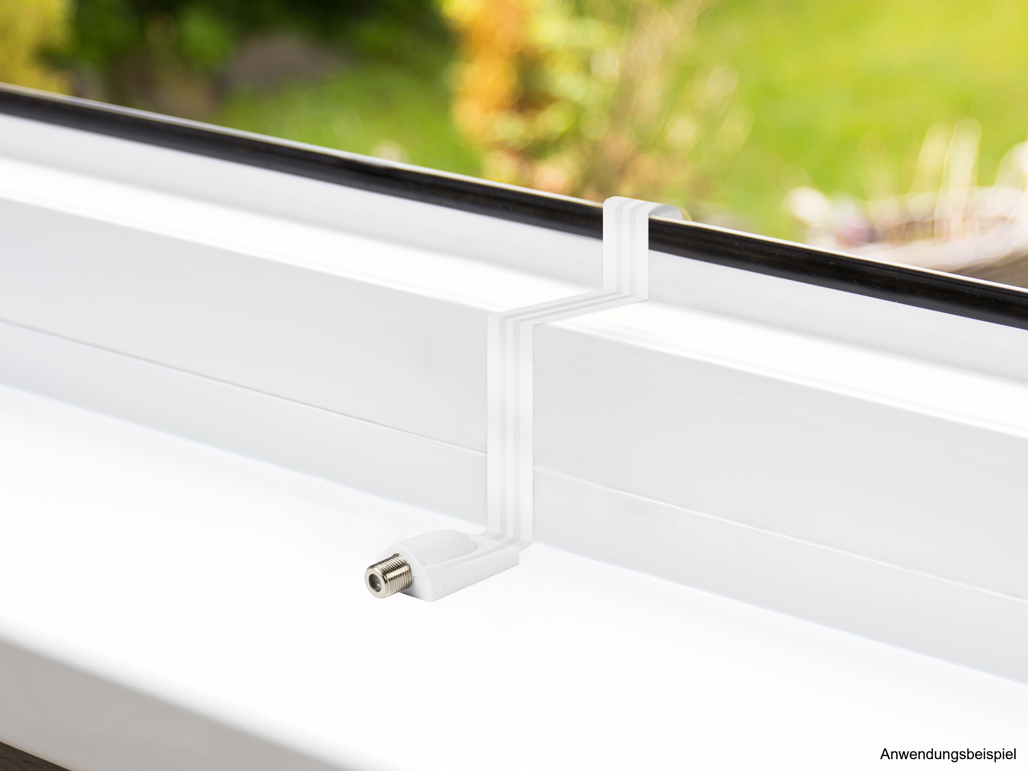 SAT Fensterdurchführung High-Quality, Gesamtlänge inkl. Stec