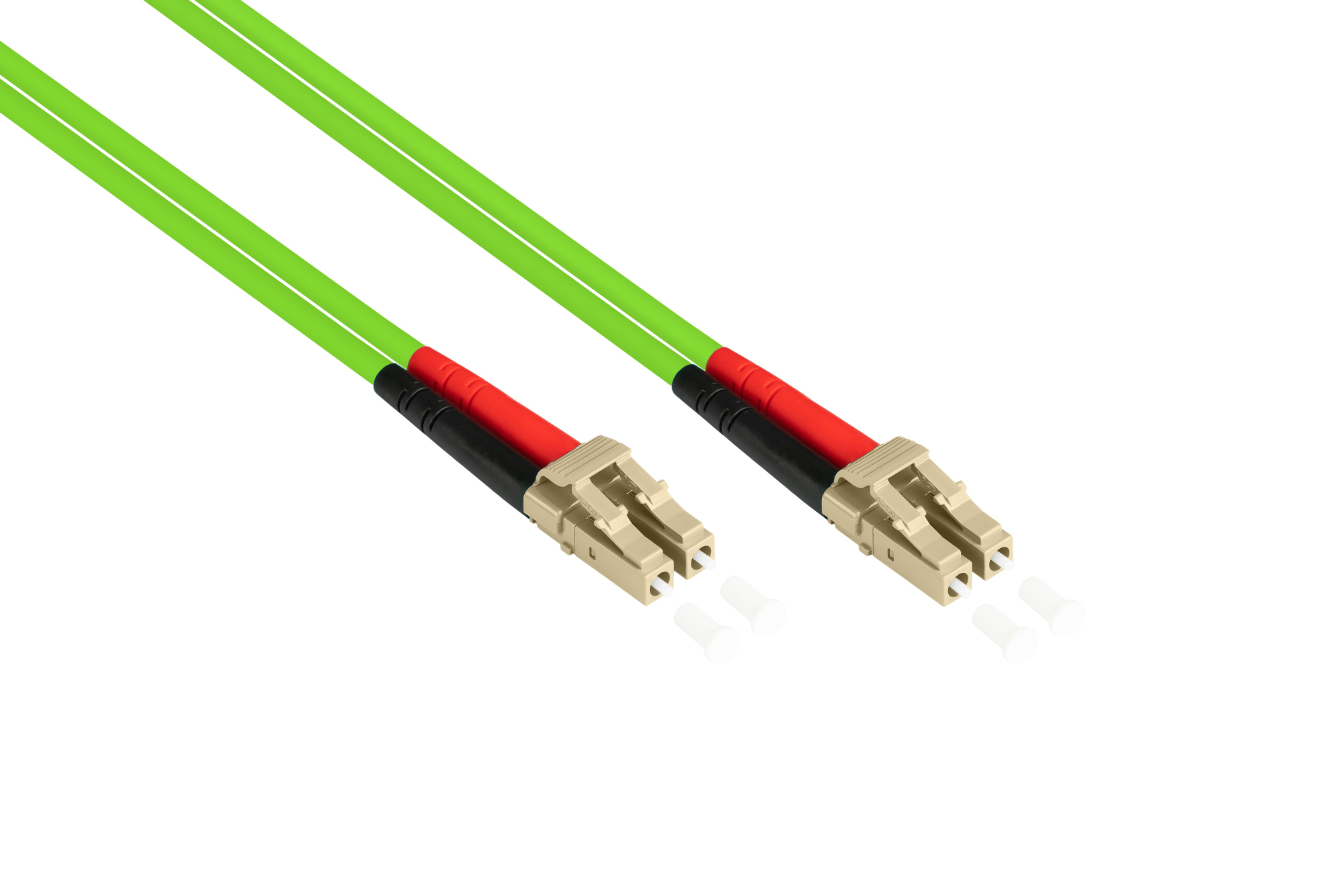 Patch cable LWL Duplex OM5 (Multimode, 50/125) LC/LC, LSZH, exchangeable polarity, 0,5m, Good Connections®