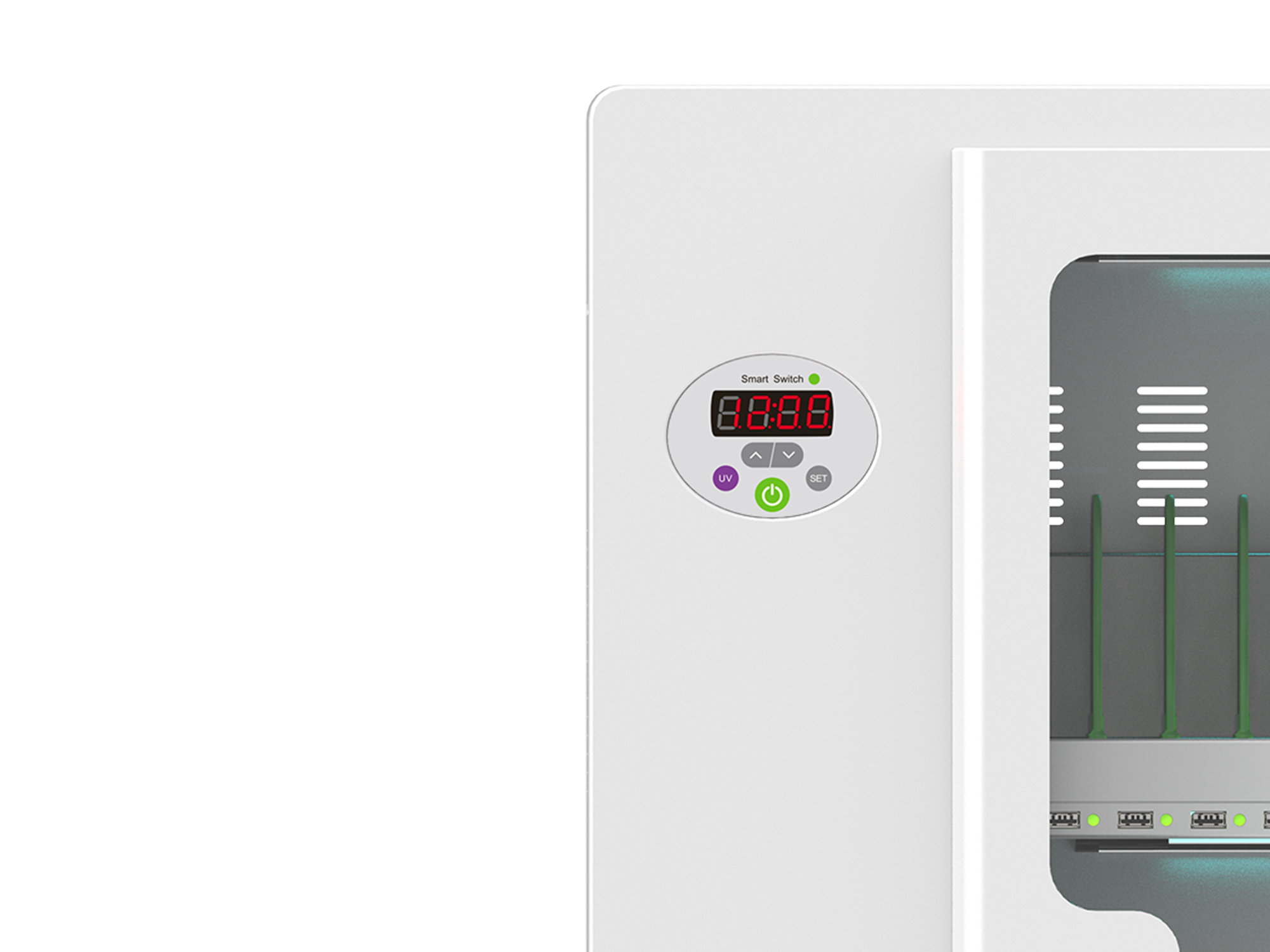 Tablet charging cart for up to 30 devices, UV-C disinfection, Smart Control, sync function for iOS/Android, grey, Good Connections®