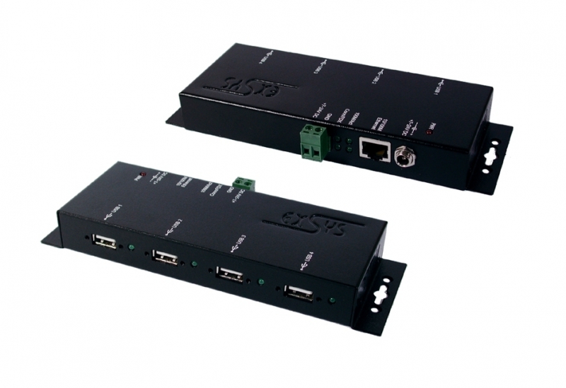 LAN PoE 1Giga zu 4 x USB 2.0 Ports Metallgehäuse, Exsys [EX-