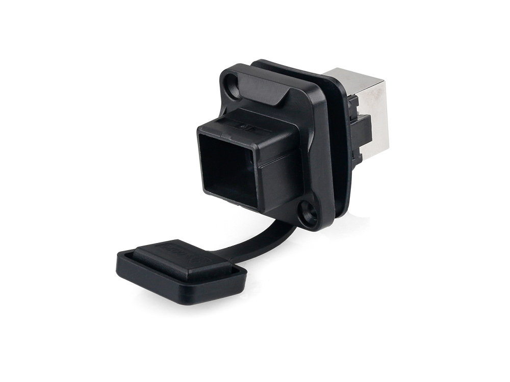 Industrial connector S6 - RJ45 feed-through coupling, RJ45 socket on both sides, Good Connections®