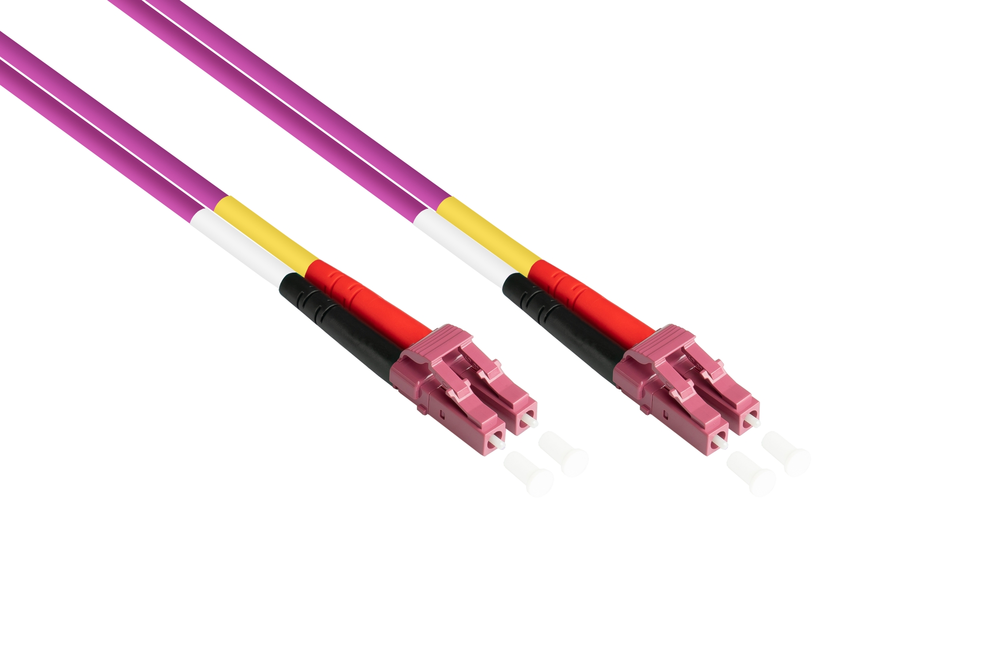 kabelmeister® Patch cable fibre optic duplex OM4 (multimode, 50/125) LC/LC, LSZH, interchangeable polarity, 3m