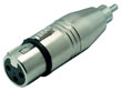 Adapter Cannon / XLR-Buchse an Cinchstecker