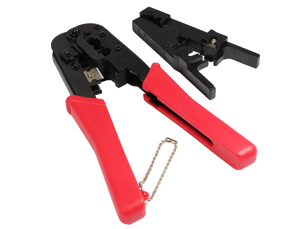 Universal network tool kit 6 in 1, incl. 20x RJ45 plug/-strain relief boots, Good Connections®