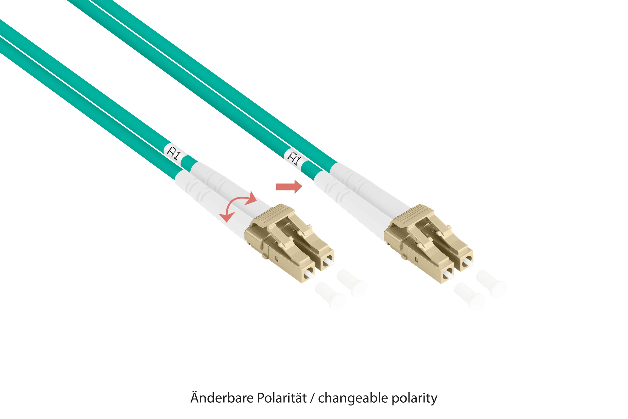 Patch cable LWL Duplex OM3 cable (Multimode, 50/125) LC/LC, LSZH, steel armouring and rodent protection, step-resistant, 15m, Good Connections®