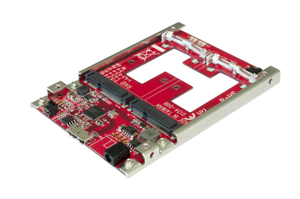 USB 3.1 (Gen.1) zu 2 x mSATA RAID 0/1 Controller, Exsys® [EX-3680]