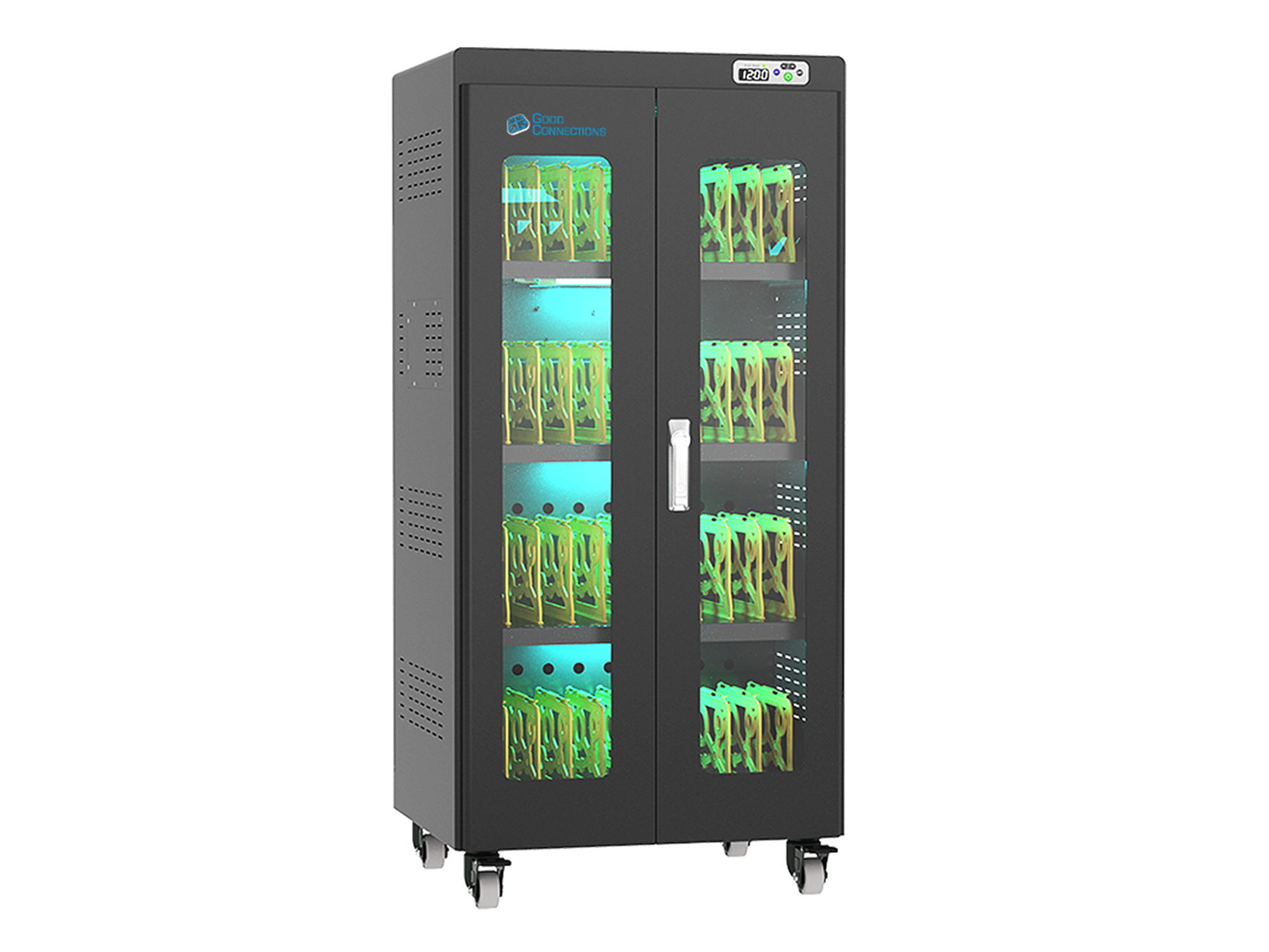 Good Connections® ANTARES N40E Notebook charging trolley up to 15,6", UV-C disinfection, switch-on delay, black