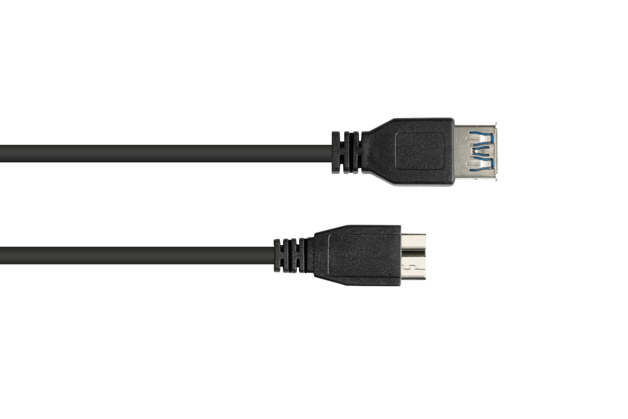 Adapterkabel USB 3.0 OTG (On-the-go), plug Micro B to socket A, black, 0,1m, Good Connections®