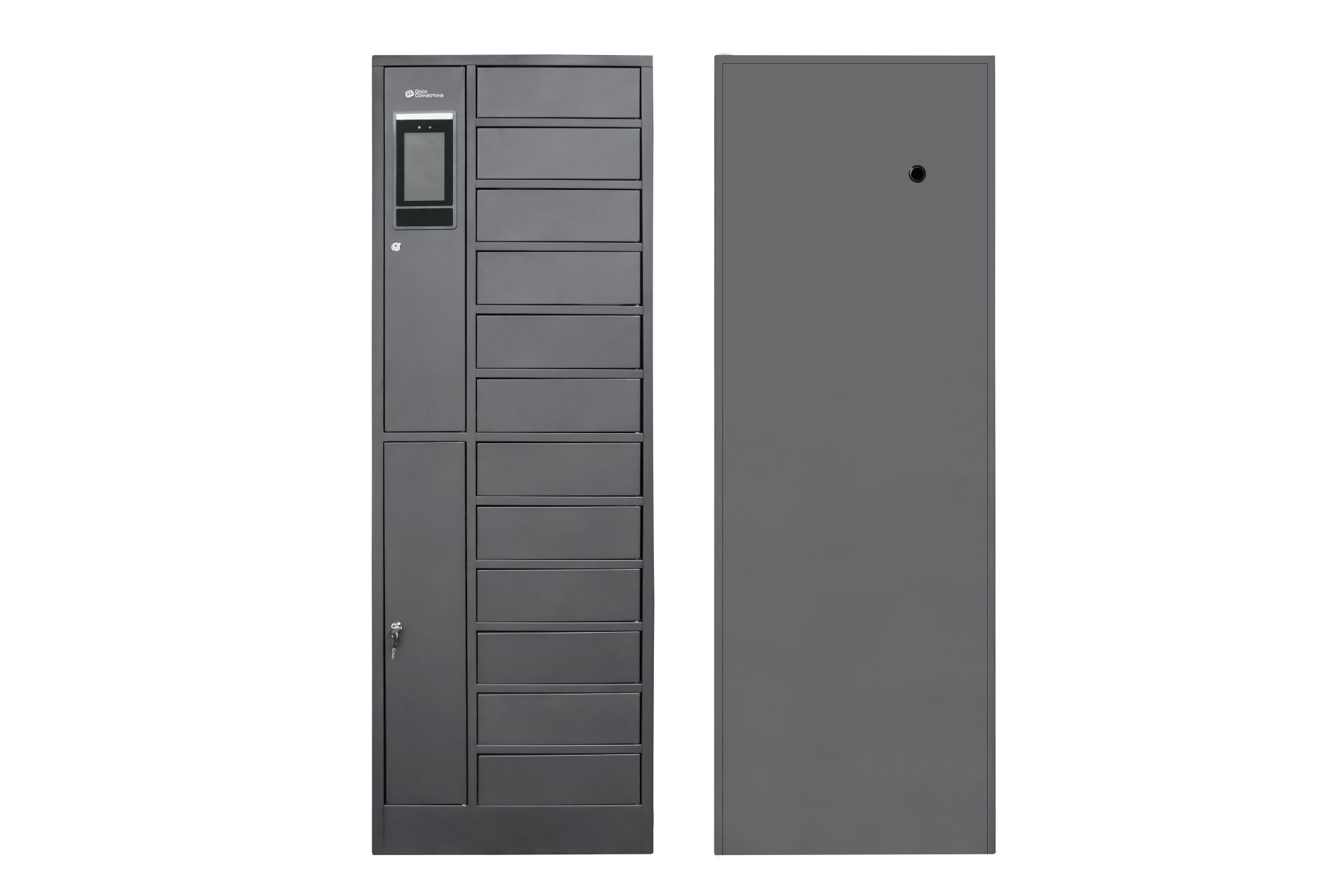 Good Connections® Charging station / charging cabinet with 12 lockers, 65W USB-C™ + 15W USB-A ports