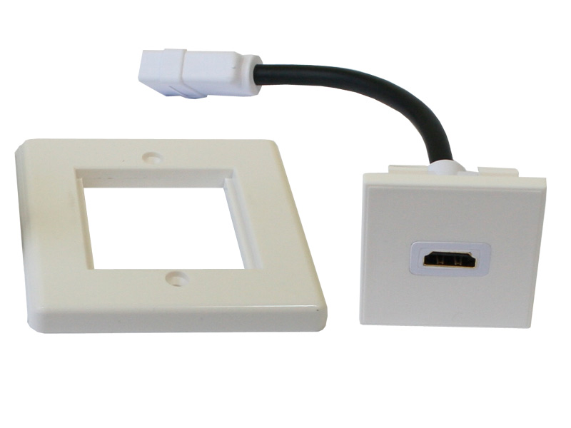 HDMI-Einbaurahmen/Anschlussdose, mit 1 HDMI Anschluss
