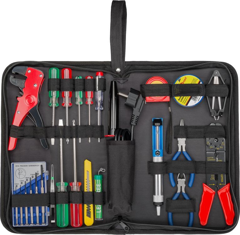 Werkzeugtasche mit Lötset, 20-teilig