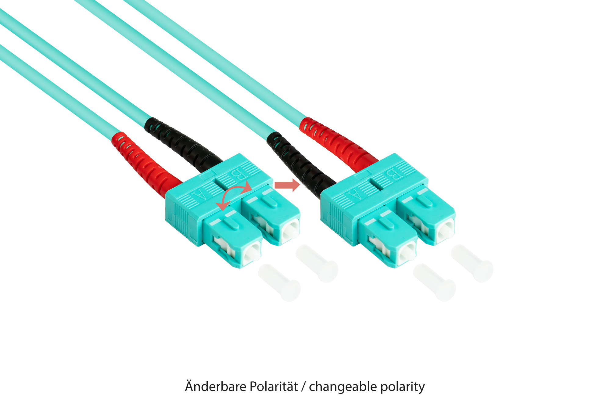 Patch cable LWL Duplex OM3 (Multimode, 50/125) SC/SC, LSZH, exchangeable polarity,1m, Good Connections®