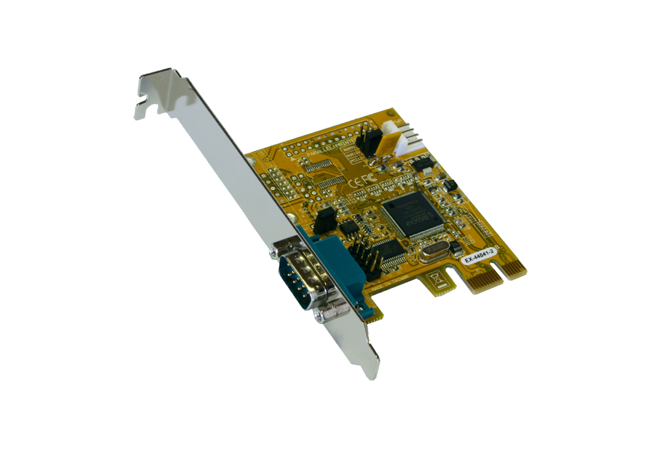 Exsys® 1S PCIe Serielle RS-232 Karte (MosChip Chip-Set)