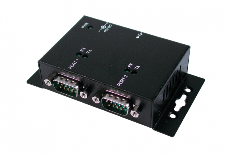 USB 2.0 zu 2S RS-232, Metallgehäuse, verschraubbar, Exsys® [EX-1332HMV]