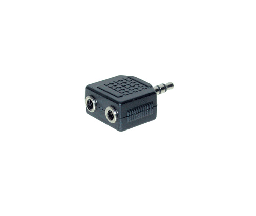 Audio Y-Adapter 3,5mm Klinke Stecker / 2 x 3,5mm Klinke Buchse