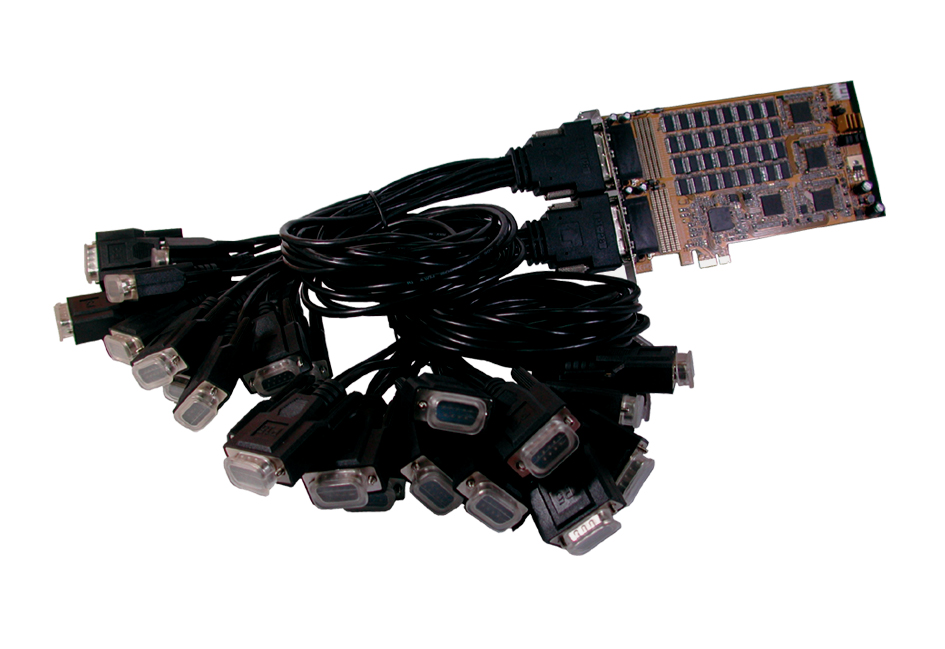 Exsys® 16S PCIe Serielle RS-232 Karte mit Octopus Kabel