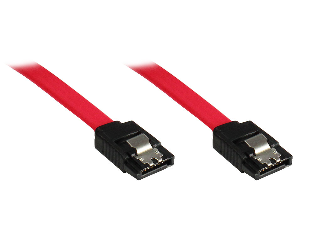 SATA 3 Gb/s Anschlusskabel, mit Arretierung, 1m, Good Connections®