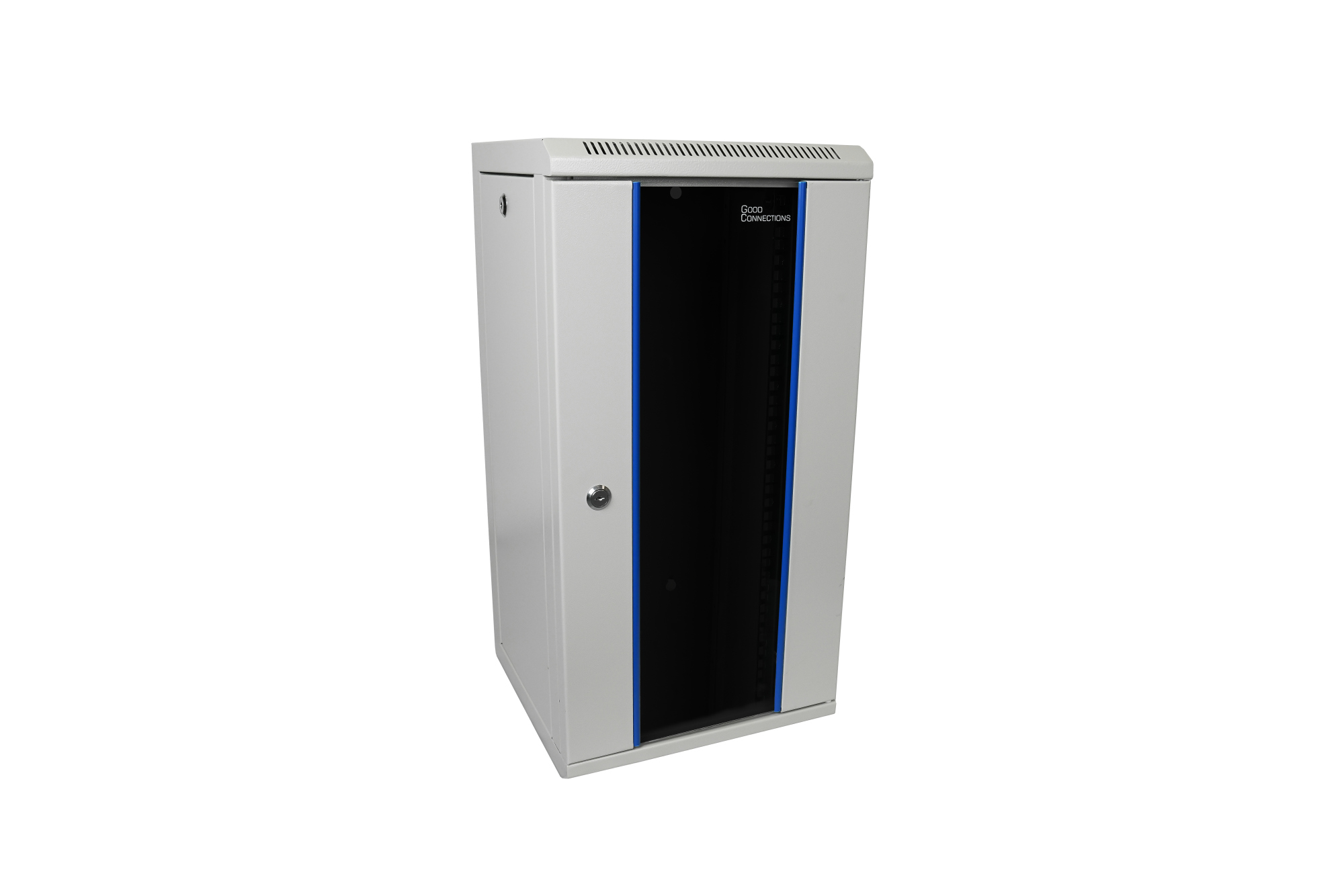 10" Wall mount cabinet, 12U, light grey (RAL7035), 312 x 300mm, fully assembled, Good Connections®
