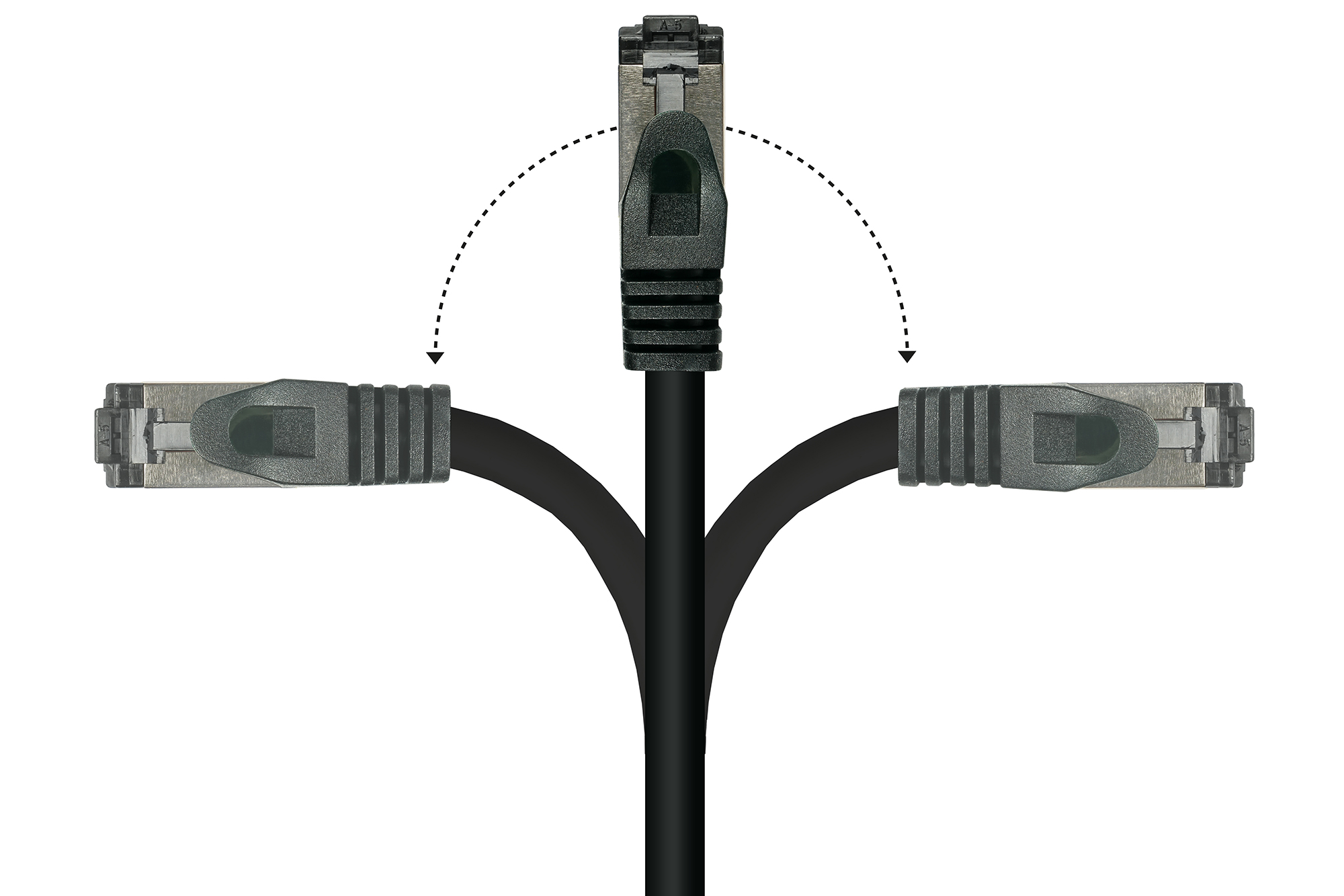 RNS® INDUSTRY (PUR) Patch Cables SmartFLEX, Cat.6A, S/FTP, PiMF, LSZH, CU, black, 50m, Good Connections®