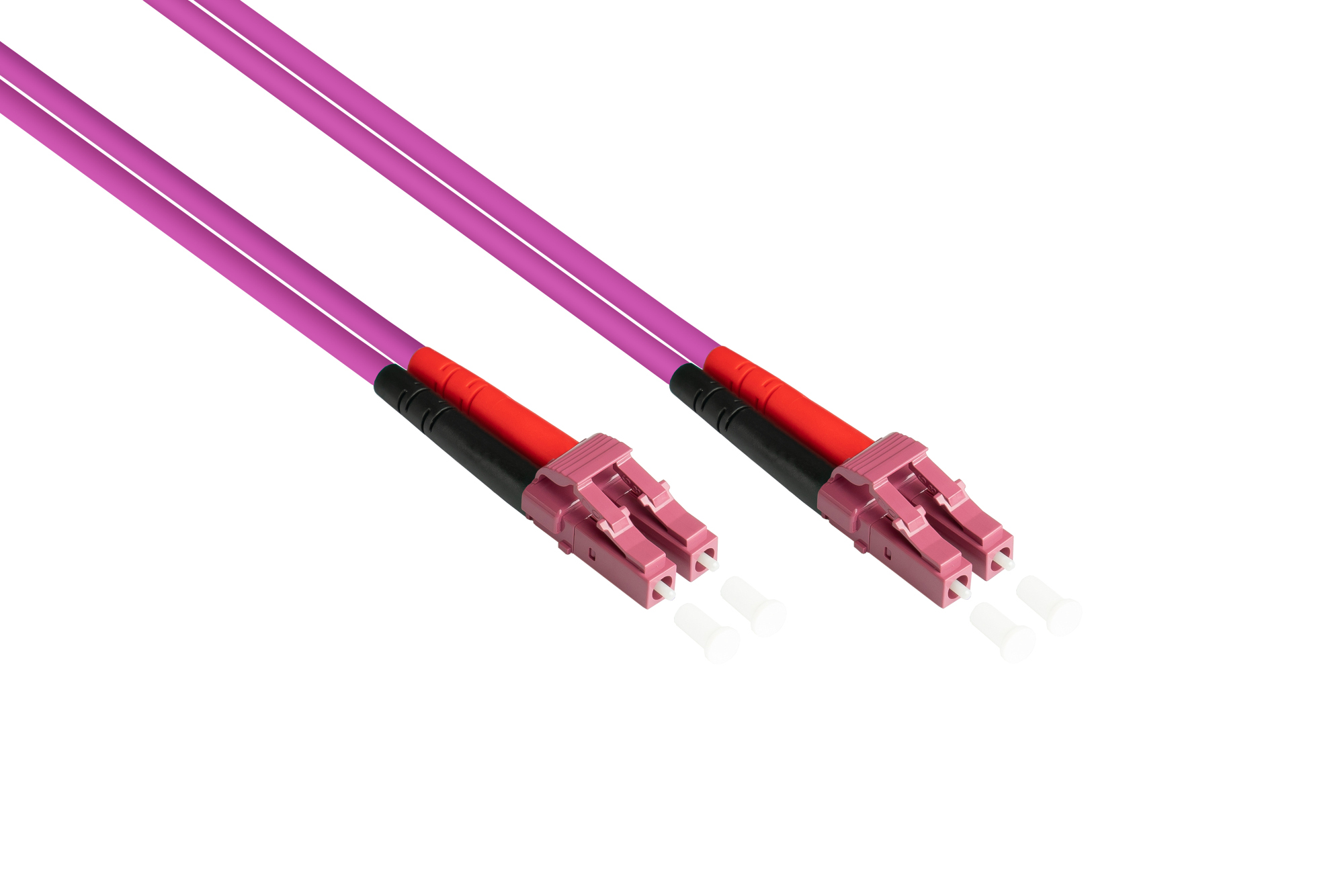 Patch cable LWL Duplex OM4 (Multimode, 50/125) LC/LC, LSZH, exchangeable polarity, 3m, Good Connections®