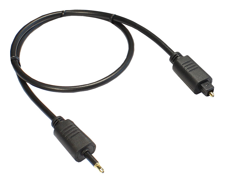 Lichtwellenleiterkabel Toslink St. an mini Toslink 3,5mm St., Ø 2,2mm, Länge 0,5m, Good Connections®