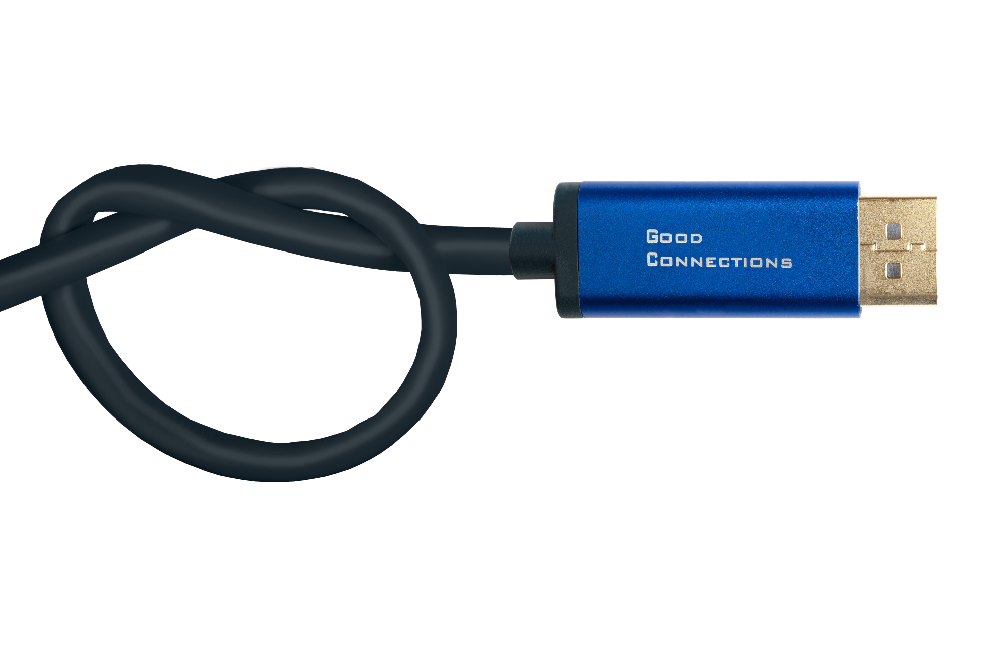 USB-C™ to DisplayPort 1.2 SmartFLEX cable, 4K UHD @60Hz, aluminium housing, CU, dark blue, 3m, Good Connections®