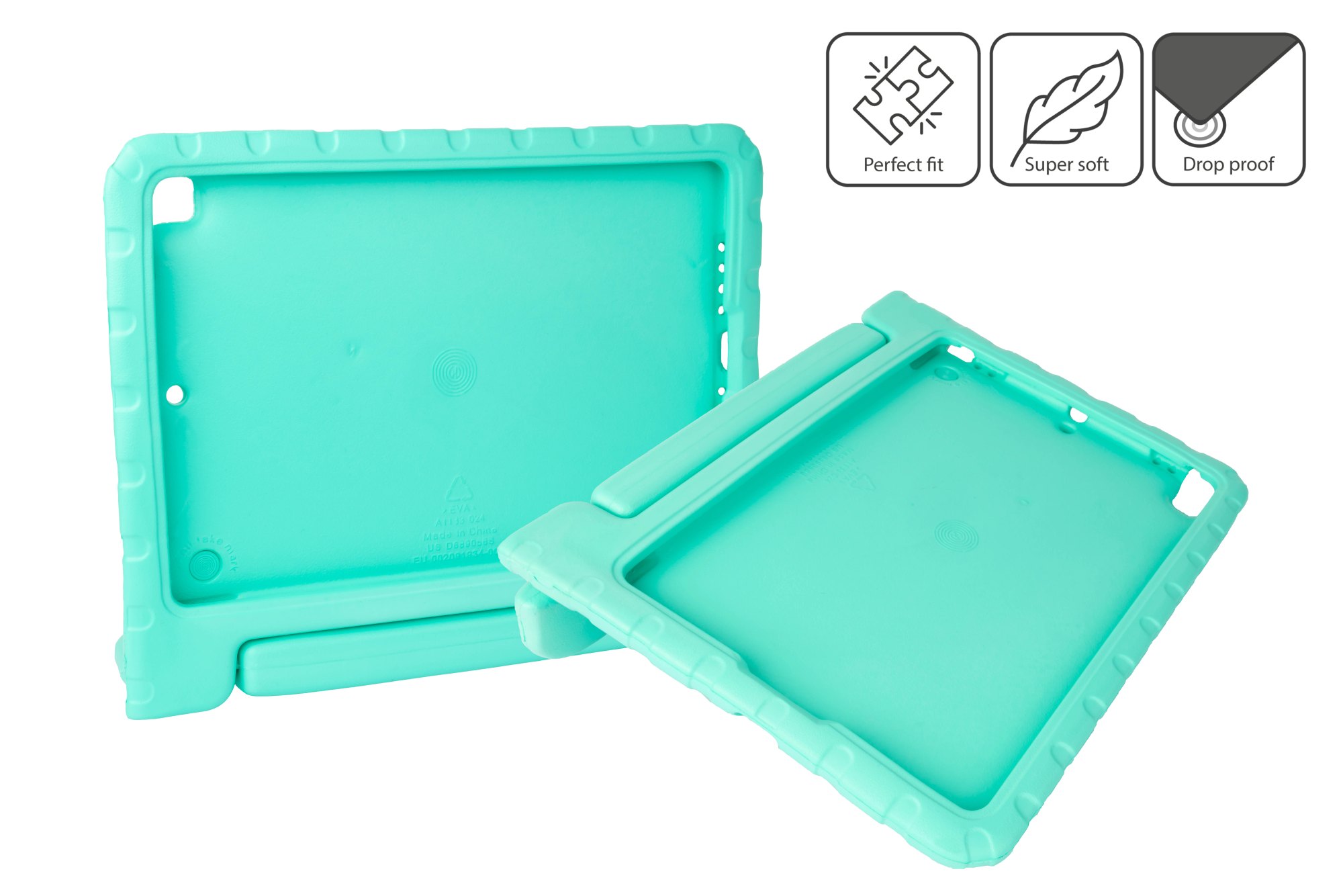 IPad 10.2" (9th gen.) tablet protective case with kickstand, aqua, Good Connections®