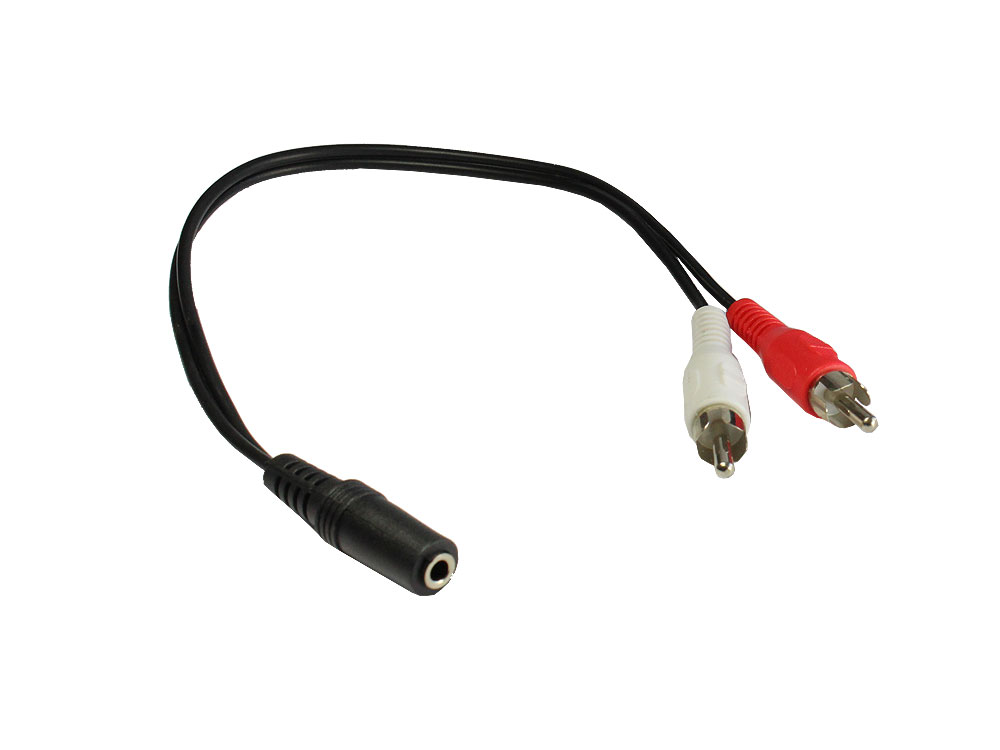 Audio Adapter 3,5mm Klinke Buchse / 2x Cinch Stecker 0,2m