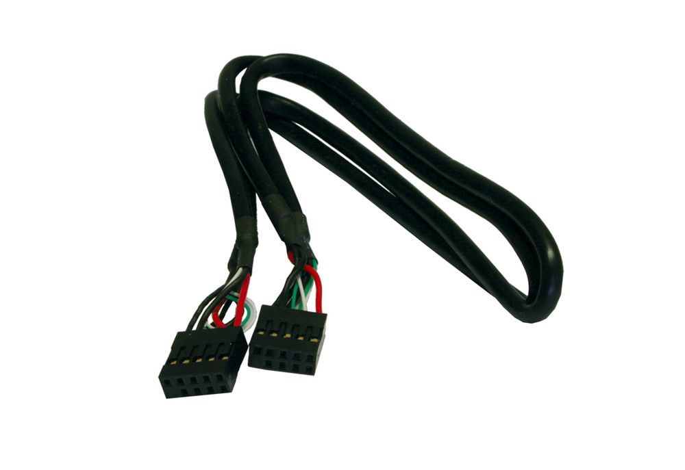 Internes Dual USB 2.0 Kabel mit 10 Pin Buchse, 40cm lang, Exsys® [EX-K42000]