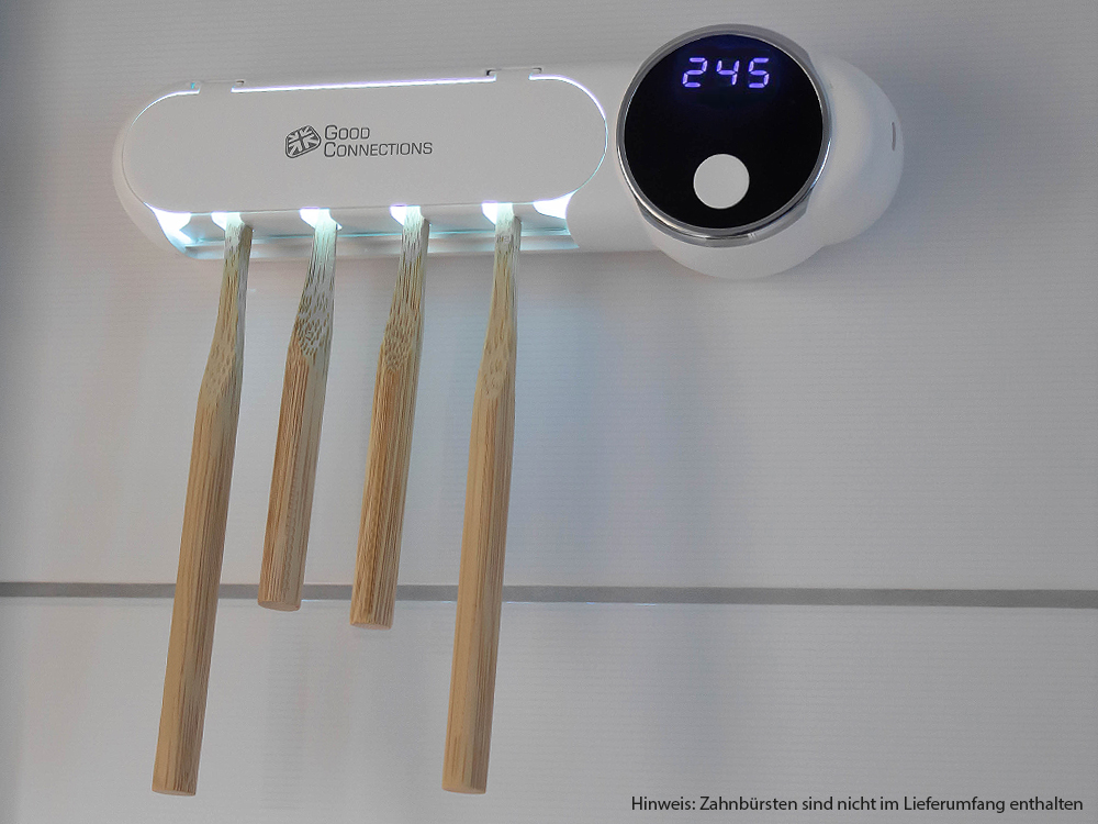 UV-C toothbrush disinfection station, for four electric/manual toothbrushes, Good Connections®