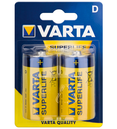 Varta® Battery (2020) Superlife (Alkali Mono) R 20 VSL (D) 1,5V, 2x, Blister