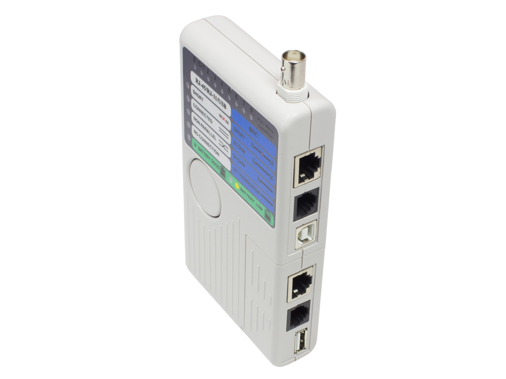 Remote cable tester for RJ45, RJ11, UTP/STP/BNC/USB, Good Connections®